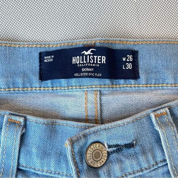 Hollister Epic Flex Light Wash Skinny Jeans Size w26xL30 - Picture 5 of 6